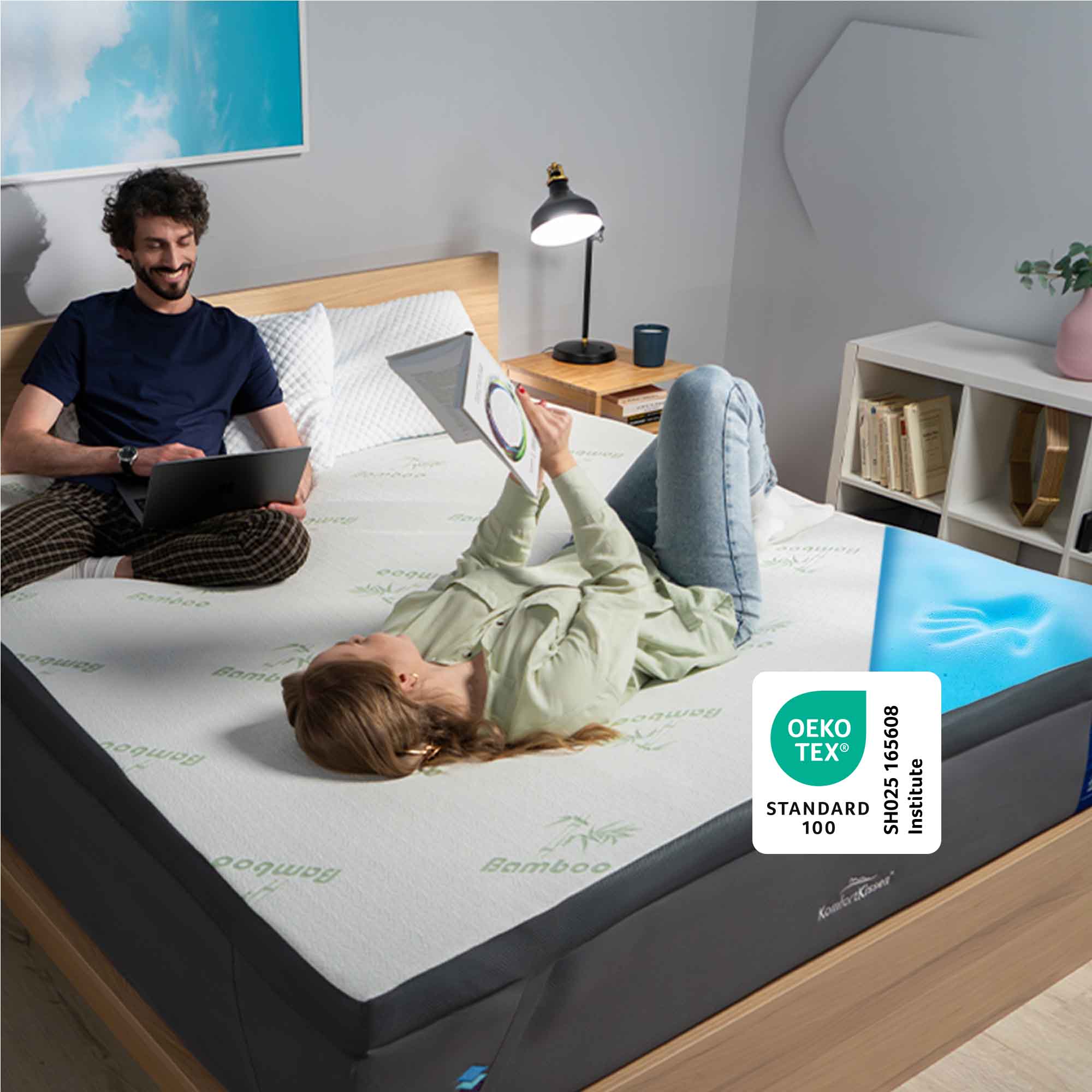 Topper de Conforto Premium - Espuma Viscoelástica em Gel para Colchão